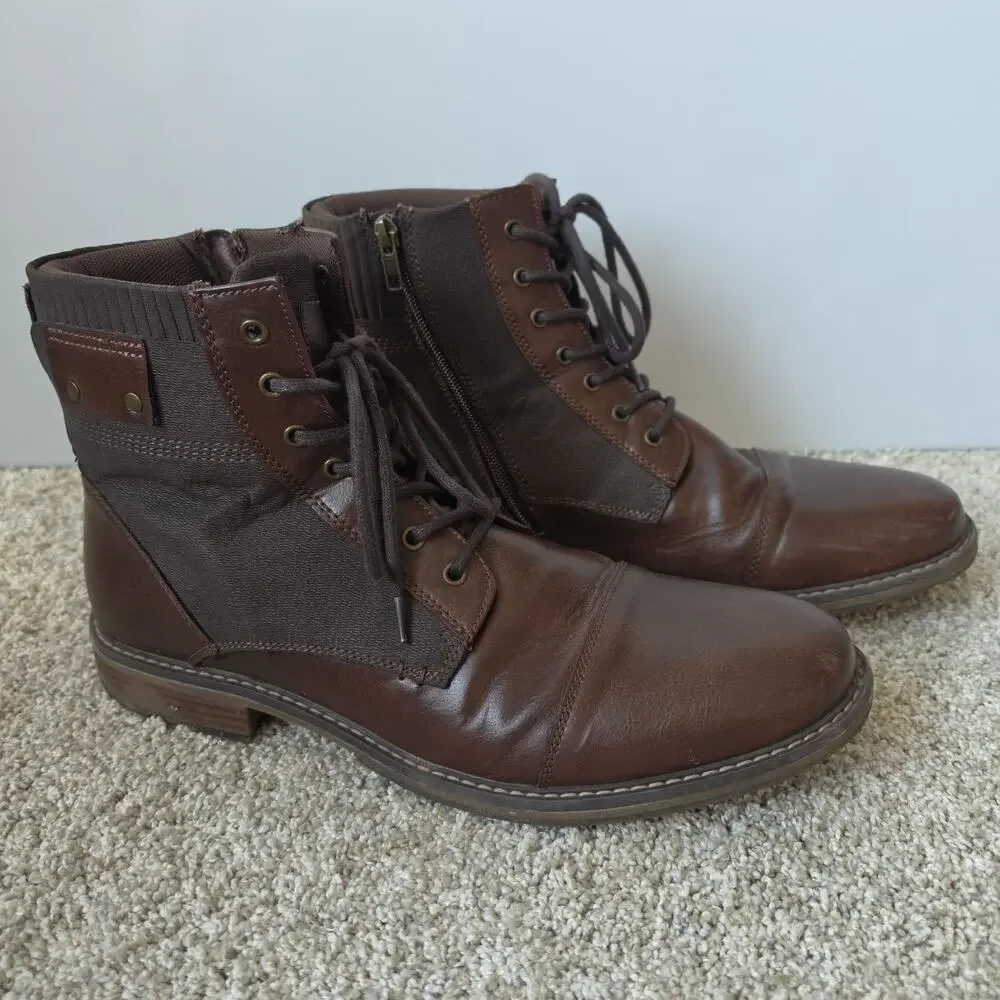 Sonoma Ortholite Eco Dress Boots Mens Brown Faux Leather Size 13 M